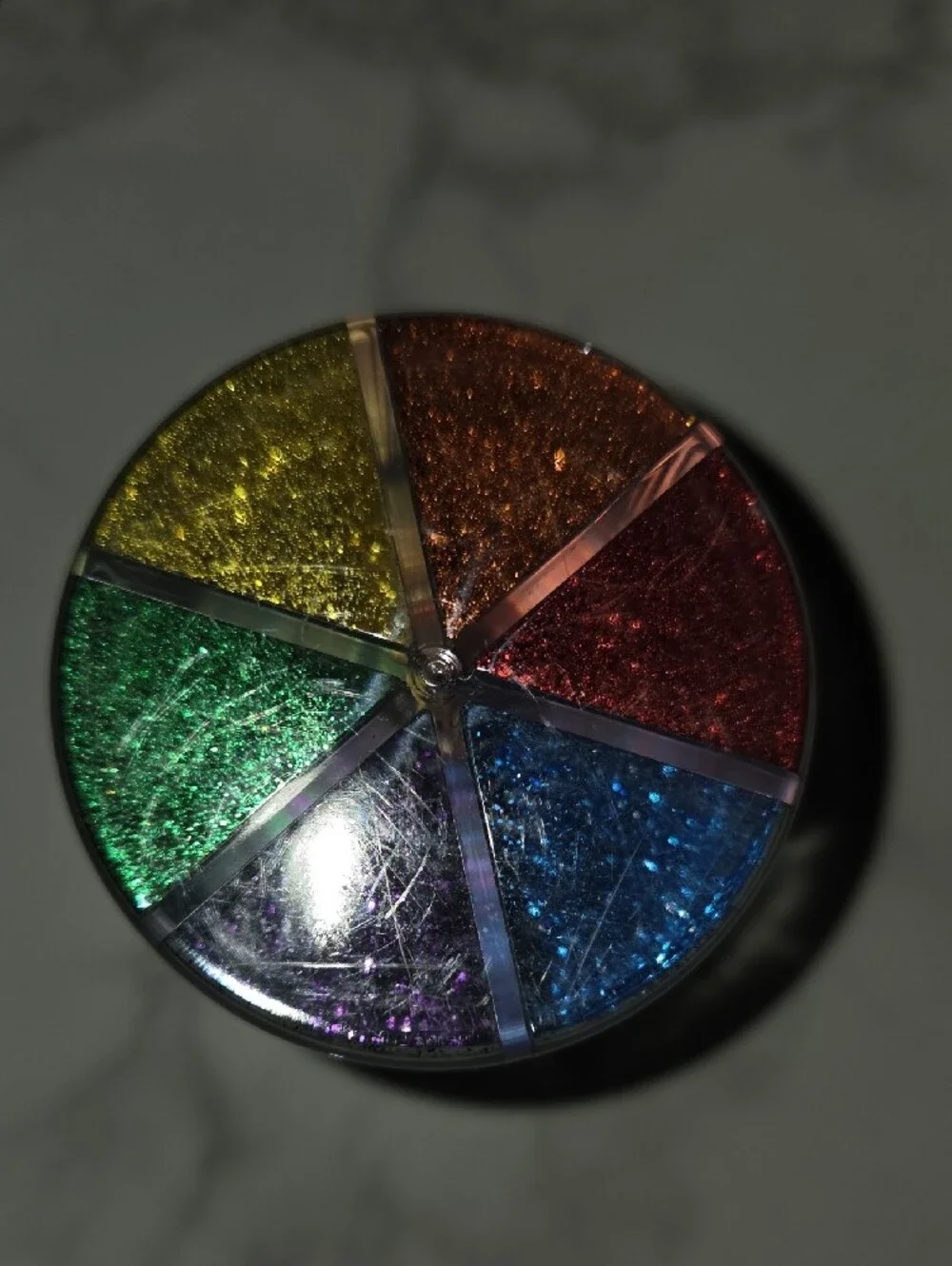 Rainbow Glitter Shaker - Green, Gold, Orange, Red, Blue & Purple